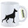 Kaffeetasse Dobermann Silhouette 330ml