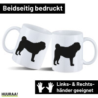 Kaffeetasse Mops Silhouette 330ml