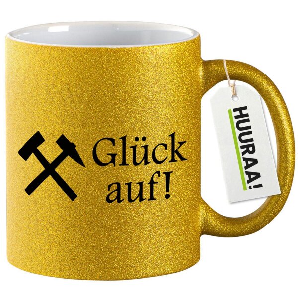 Glitzertasse Glück auf! Ruhrpott 330ml