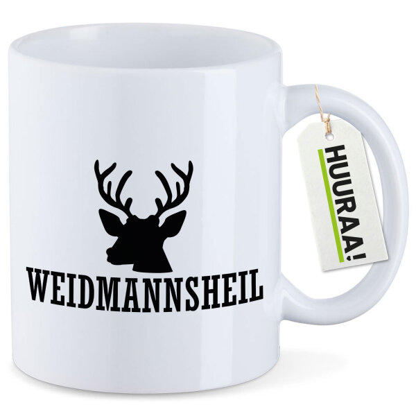Kaffeetasse Weidmannsheil Hirsch Jägergruß 330ml