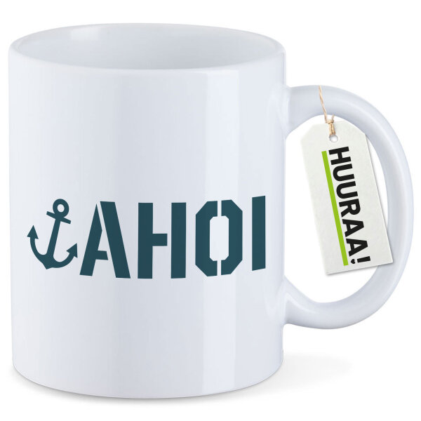 Kaffeetasse Ahoi Anker Seemannsgruß 330ml