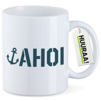 Kaffeetasse Ahoi Anker Seemannsgruß 330ml