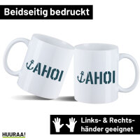 Kaffeetasse Ahoi Anker Seemannsgruß 330ml