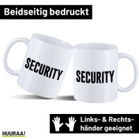 Kaffeetasse Security Schriftzug 330ml