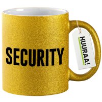 Glitzertasse Security Schriftzug 330ml
