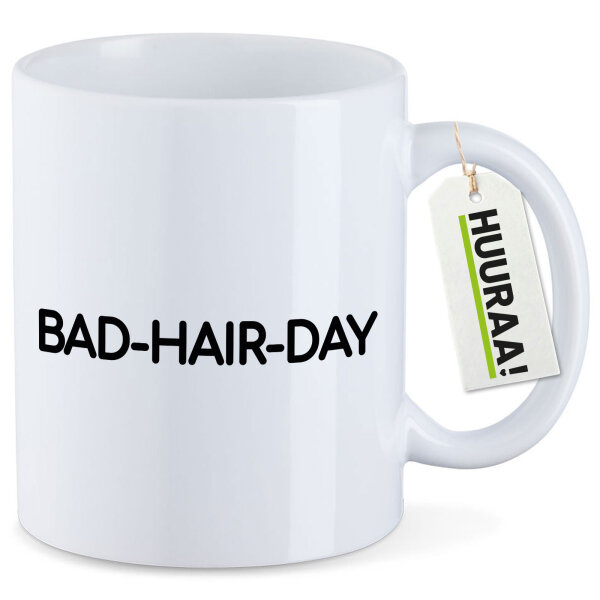 Kaffeetasse Bad Hair Day Schriftzug 330ml