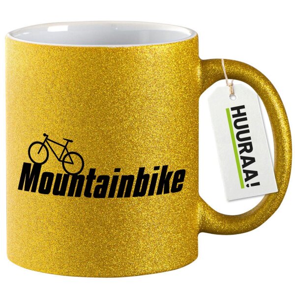 Glitzertasse Mountain Bike Fahrrad 330ml