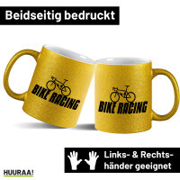 Glitzertasse Bike Racing Fahrrad 330ml