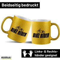 Glitzertasse Bike Rider Fahrrad 330ml
