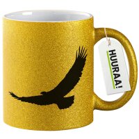Glitzertasse Eagle Silhouette  Adler 330ml