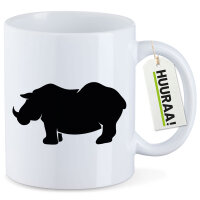 Kaffeetasse Nashorn Silhouette 330ml