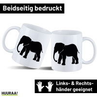 Kaffeetasse Elefant Silhouette 330ml