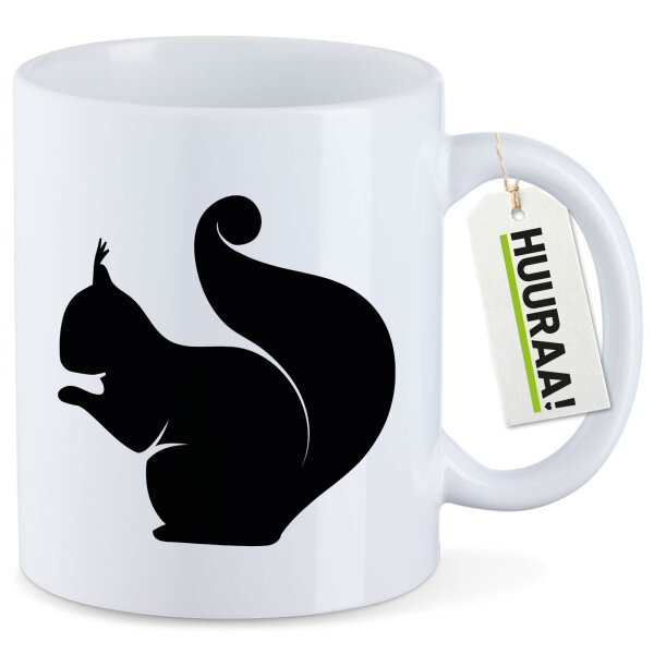 Kaffeetasse Eichhörnchen Silhouette 330ml