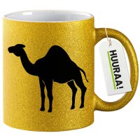Glitzertasse Dromedar Kamel Silhouette 330ml