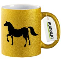 Glitzertasse Pferd Silhouette 330ml