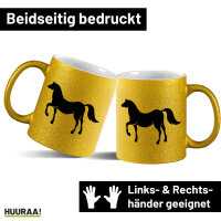 Glitzertasse Pferd Silhouette 330ml