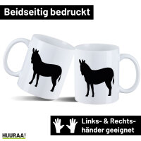 Kaffeetasse Esel Silhouette 330ml