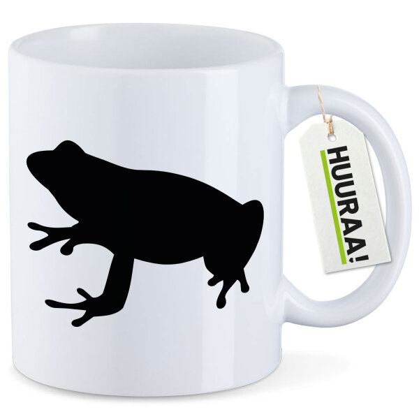 Kaffeetasse Frosch Kröte Silhouette 330ml