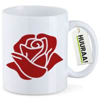 Kaffeetasse Rose Blüte 330ml