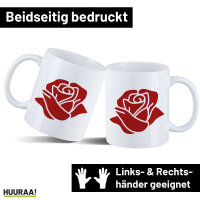 Kaffeetasse Rose Blüte 330ml
