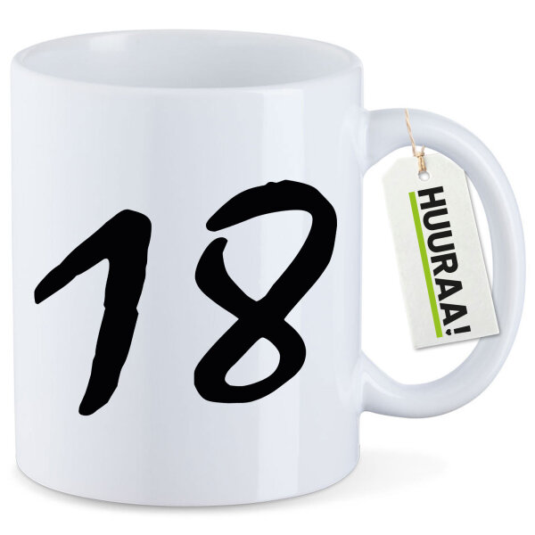 Kaffeetasse 18 Geburtstag 330ml