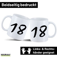 Kaffeetasse 18 Geburtstag 330ml
