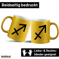 Glitzertasse Schütze Sternzeichen Zeichen 330ml