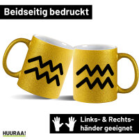 Glitzertasse Wassermann Sternzeichen Zeichen 330ml