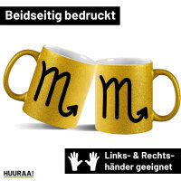 Glitzertasse Skorpion Sternzeichen Zeichen 330ml