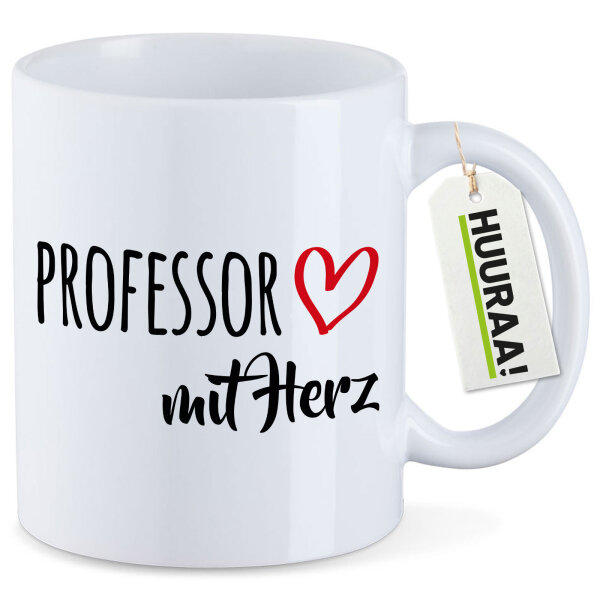 Kaffeetasse Professor mit Herz 330ml