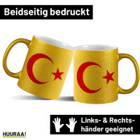 Glitzertasse Türkei Halbmond und Stern 330ml