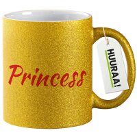 Glitzertasse Princess Schriftzug 330ml