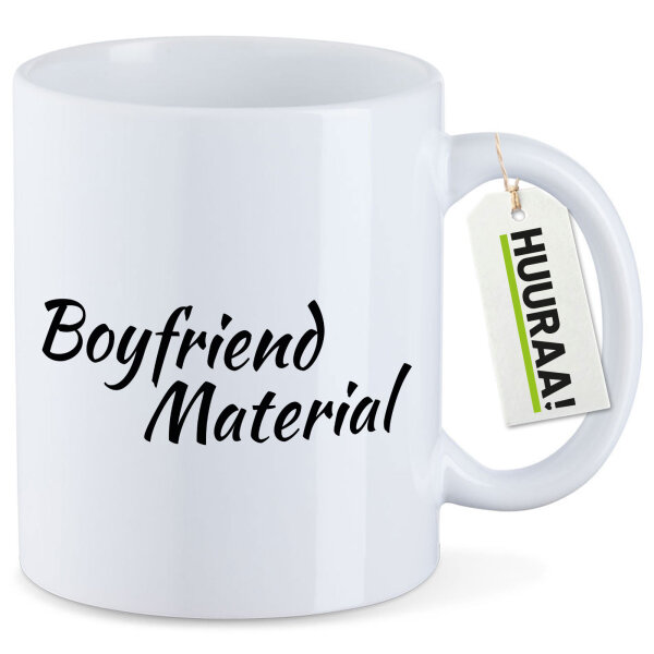 Kaffeetasse Boyfriend Material Schriftzug 330ml