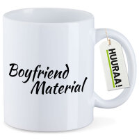 Kaffeetasse Boyfriend Material Schriftzug 330ml