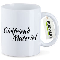 Kaffeetasse Girlfriend Material Schriftzug 330ml