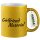 Glitzertasse Girlfriend Material Schriftzug 330ml