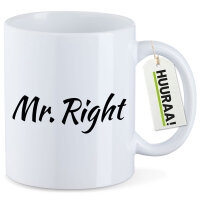 Kaffeetasse Mr. Right Schriftzug 330ml