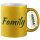 Glitzertasse Family Schriftzug 330ml