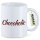Kaffeetasse Chocoholic Schriftzug 330ml