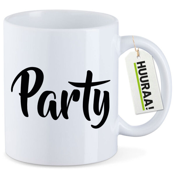 Kaffeetasse Party Schriftzug 330ml