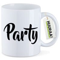 Kaffeetasse Party Schriftzug 330ml