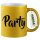Glitzertasse Party Schriftzug 330ml