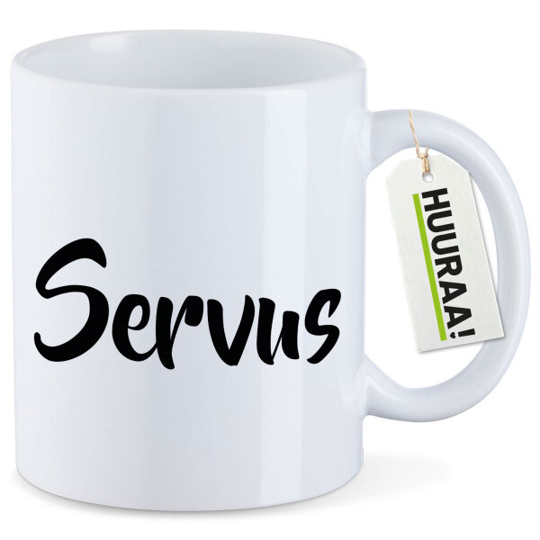 Kaffeetasse Servus Schriftzug 330ml