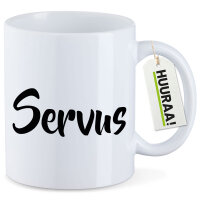 Kaffeetasse Servus Schriftzug 330ml