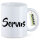 Kaffeetasse Servus Schriftzug 330ml