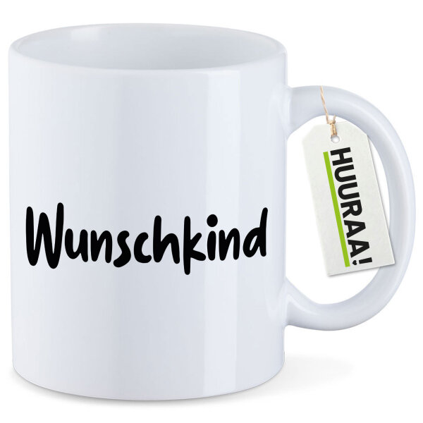 Kaffeetasse Wunschkind Schriftzug 330ml