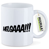 Kaffeetasse Helgaaa Schriftzug 330ml