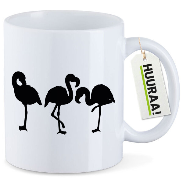 Kaffeetasse Flamingos Silhouette 330ml