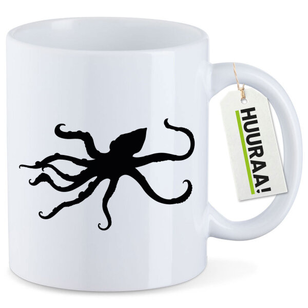 Kaffeetasse Oktopus Silhouette 330ml