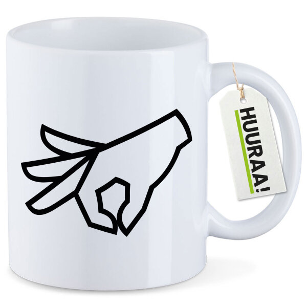 Kaffeetasse Reingeguckt Hand 330ml